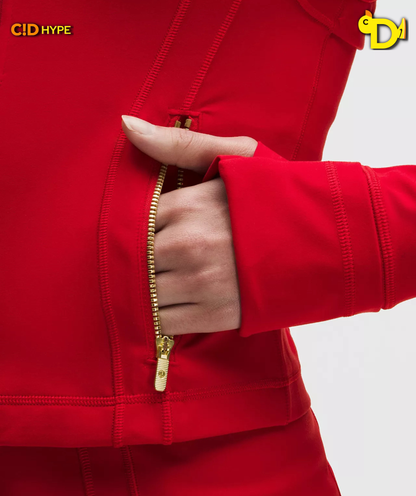 Define Cropped Jacket Nulu "Oxford Red/Gold/Gold"