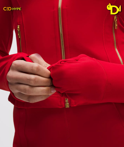 Define Cropped Jacket Nulu "Oxford Red/Gold/Gold"
