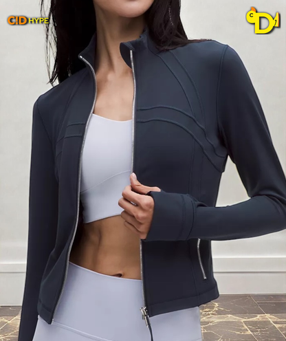 Define Cropped Jacket Nulu "True Navy/Mirror Silver/Mirror Silver"