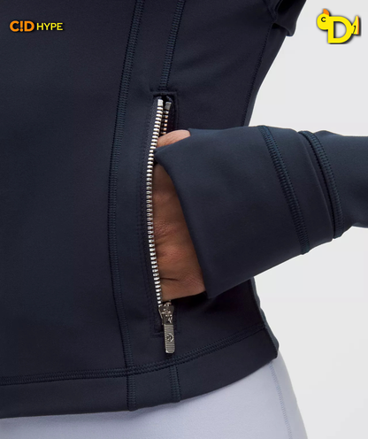 Define Cropped Jacket Nulu "True Navy/Mirror Silver/Mirror Silver"