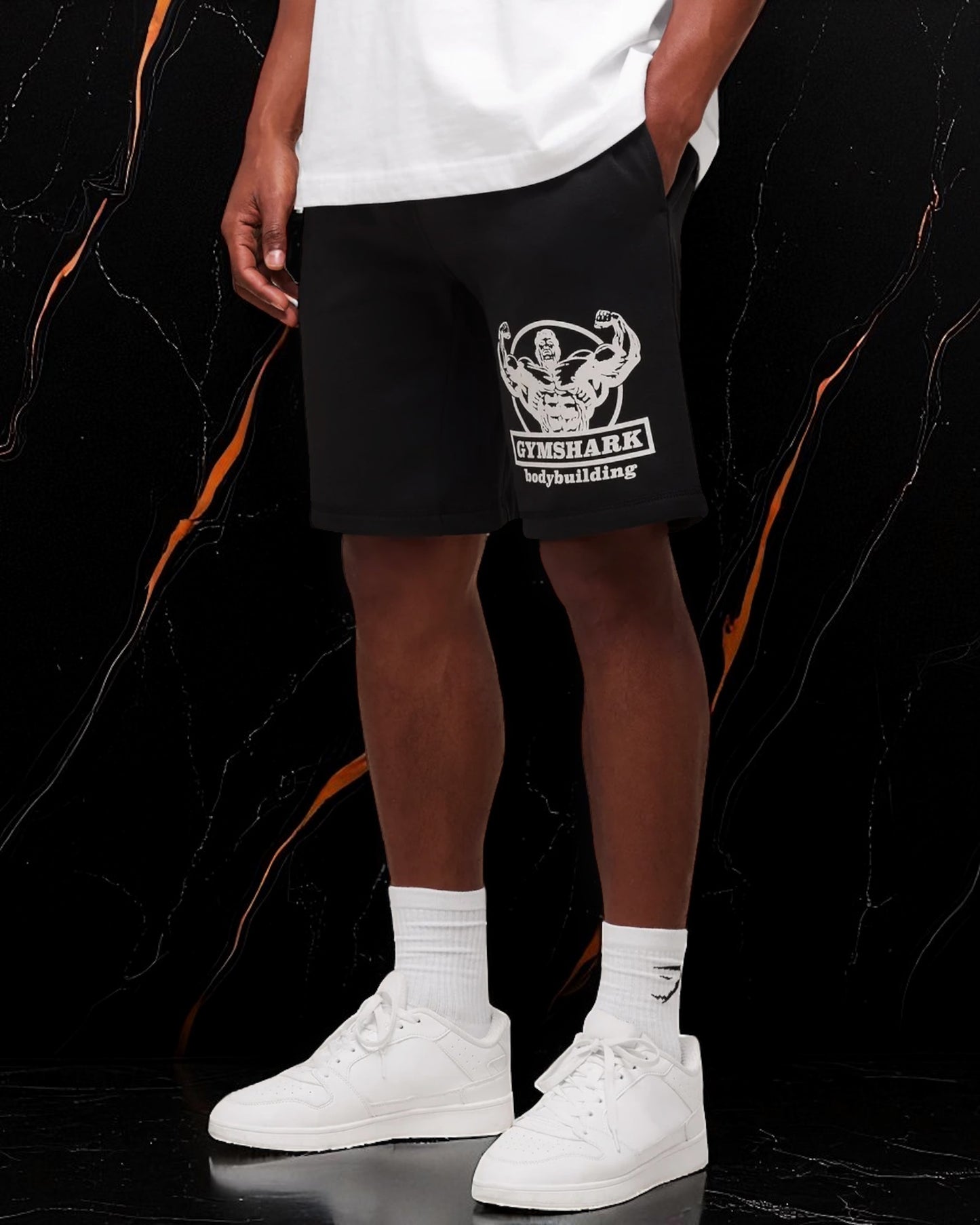 Double Bicep 9" Shorts "Black"