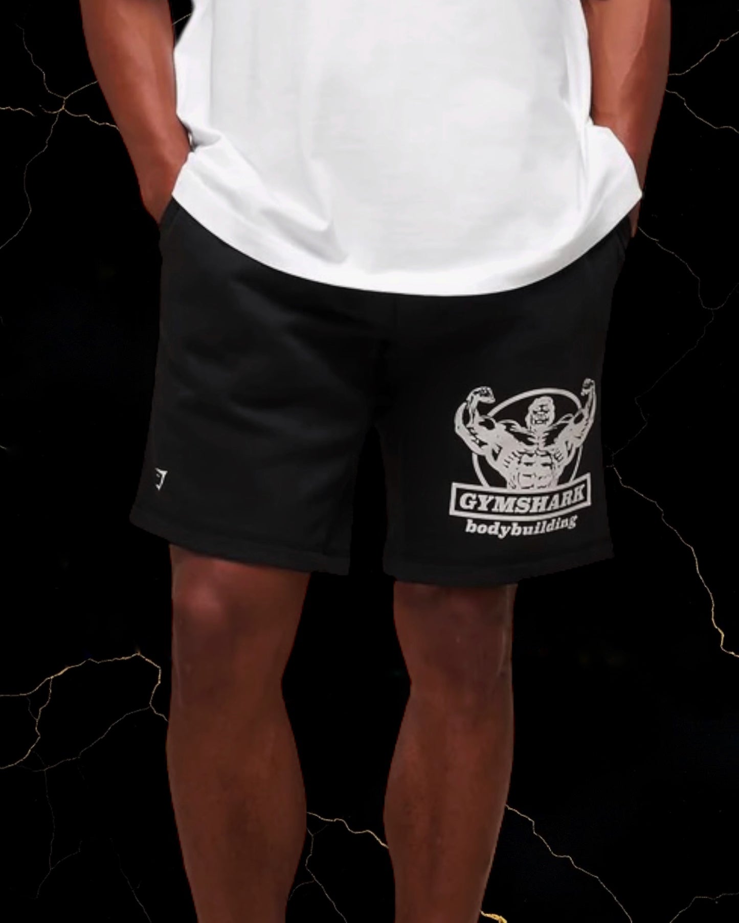 Double Bicep 9" Shorts "Black"
