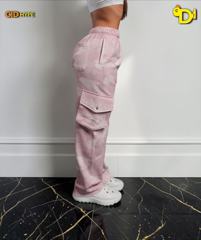 Dual Cherub NFGU Big Cozy Sweats in Blush Vintage Woodland Camo