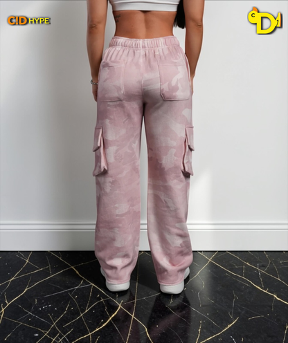Dual Cherub NFGU Big Cozy Sweats in Blush Vintage Woodland Camo
