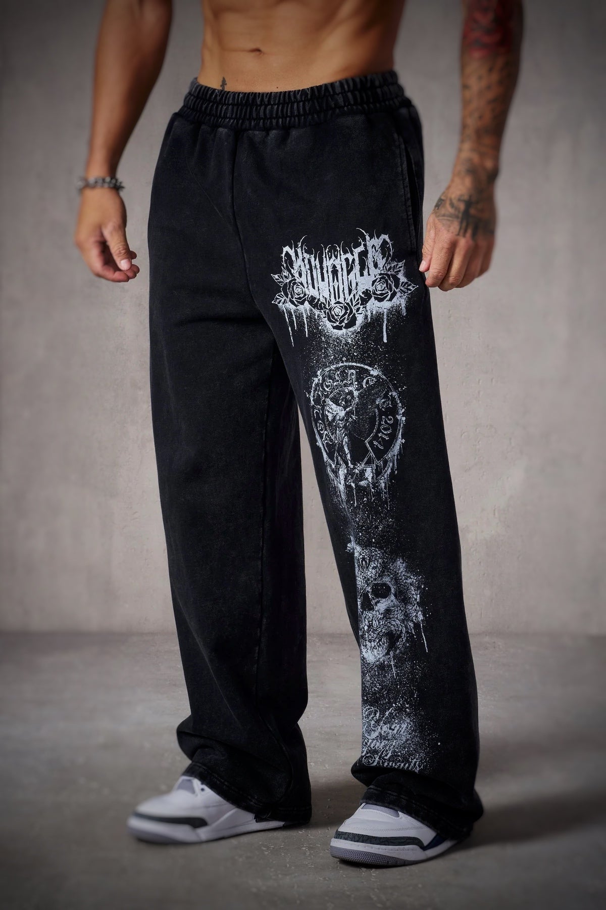 Dynasty Sweats-Black Wash   -2116