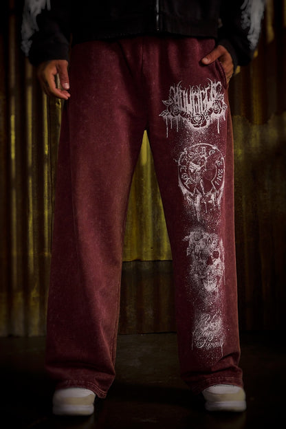 2116 - Dynasty Sweats - Burgundy Wash