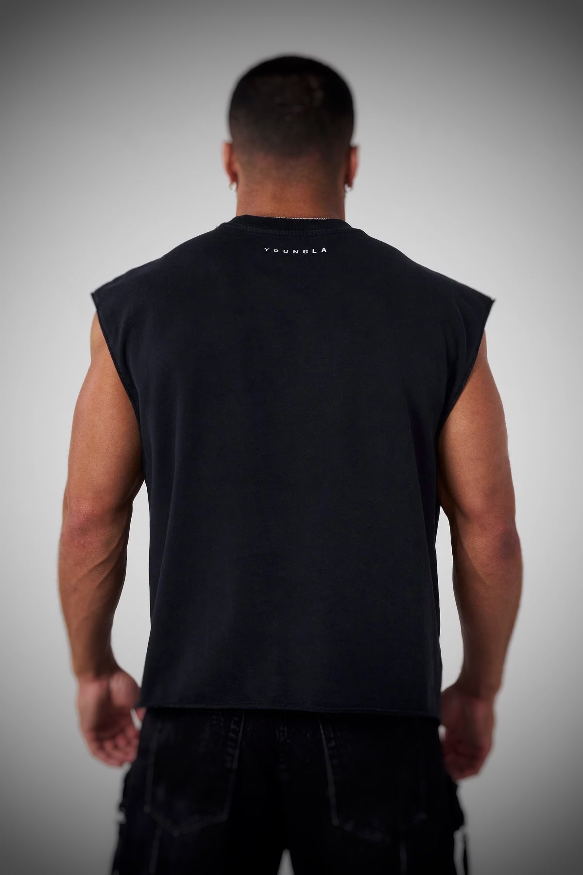 3049- Essential Cut-offs- Black Wash