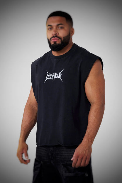 3049- Essential Cut-offs- Black Wash