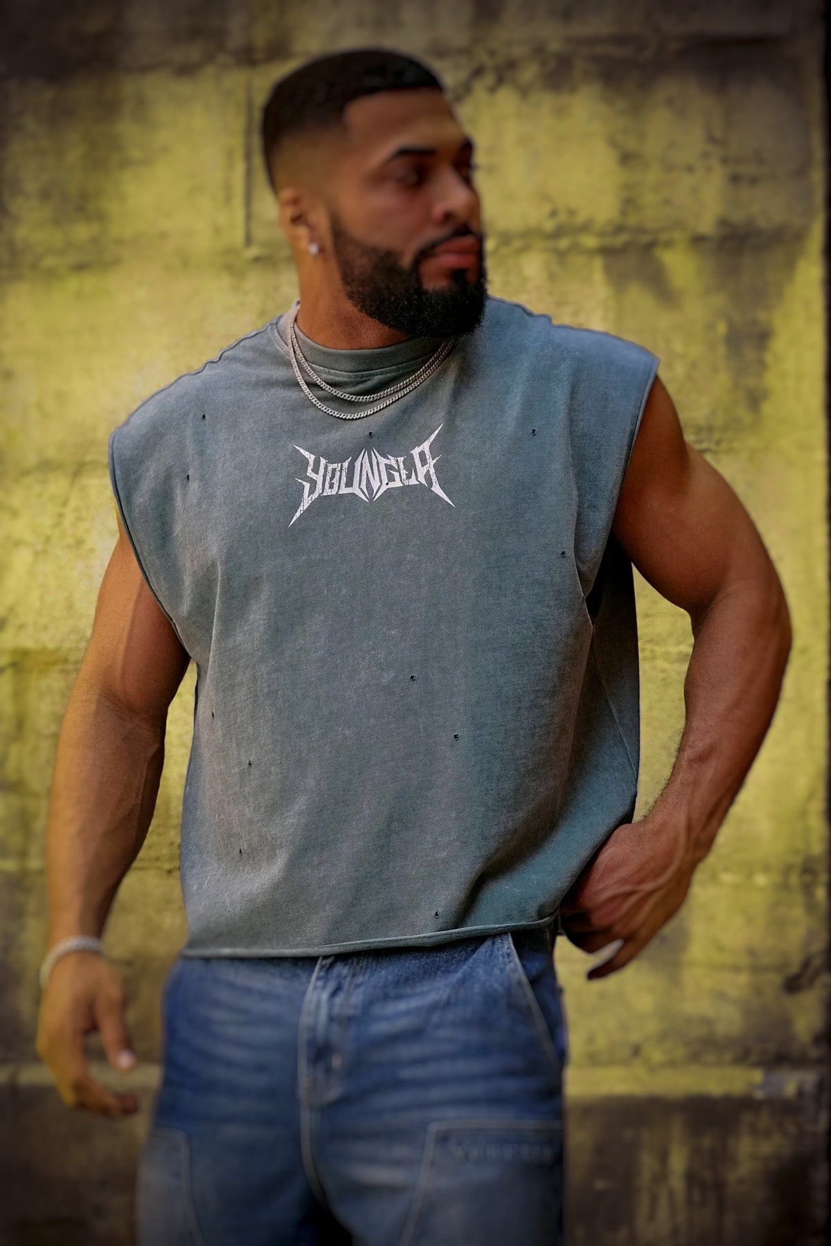 3049- Essential Cut-offs- Teal Wash