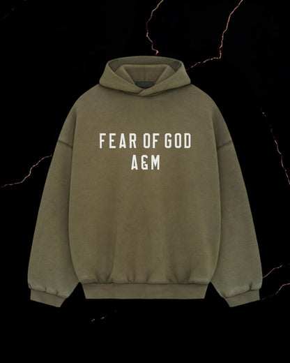 Essentials Heavy Fleece Hoodie Military
