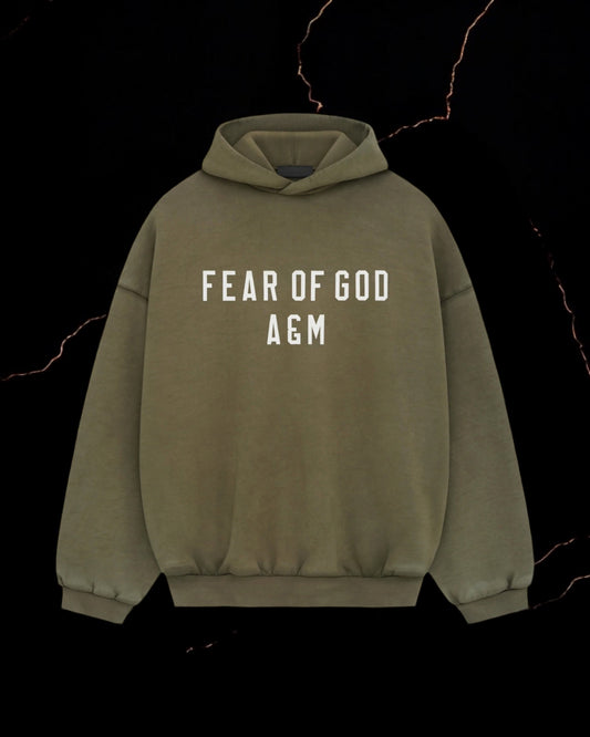 Essentials Heavy Fleece Hoodie Military