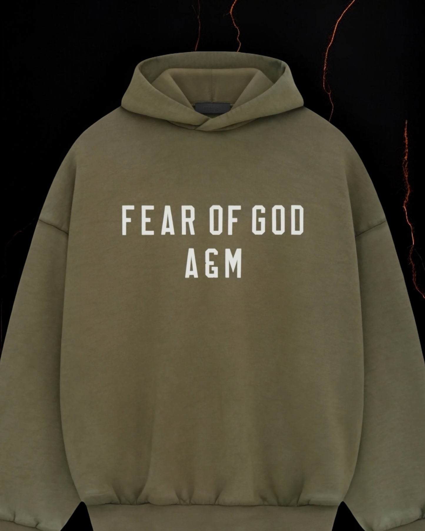 Essentials Heavy Fleece Hoodie Military