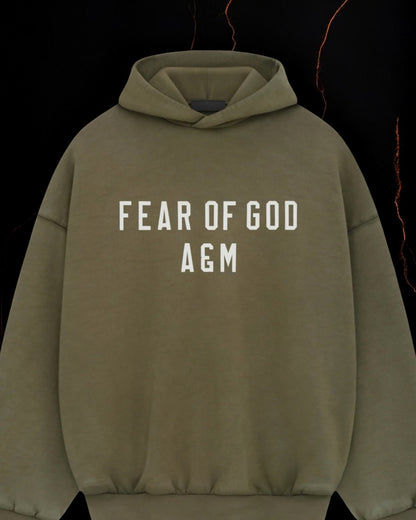 Essentials Heavy Fleece Hoodie Military