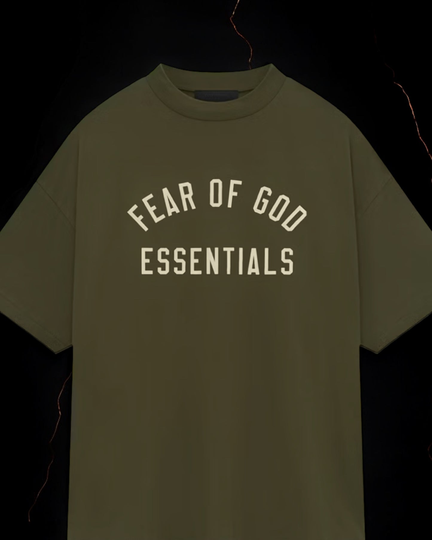 Essentials Jersey Crewneck tee "Military"