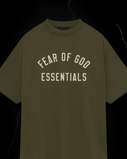 Essentials Jersey Crewneck tee "Military"