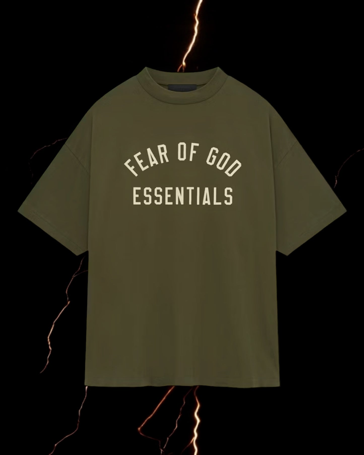 Essentials Jersey Crewneck tee "Military"