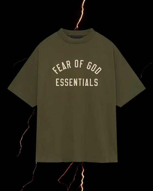 Essentials Jersey Crewneck tee "Military"