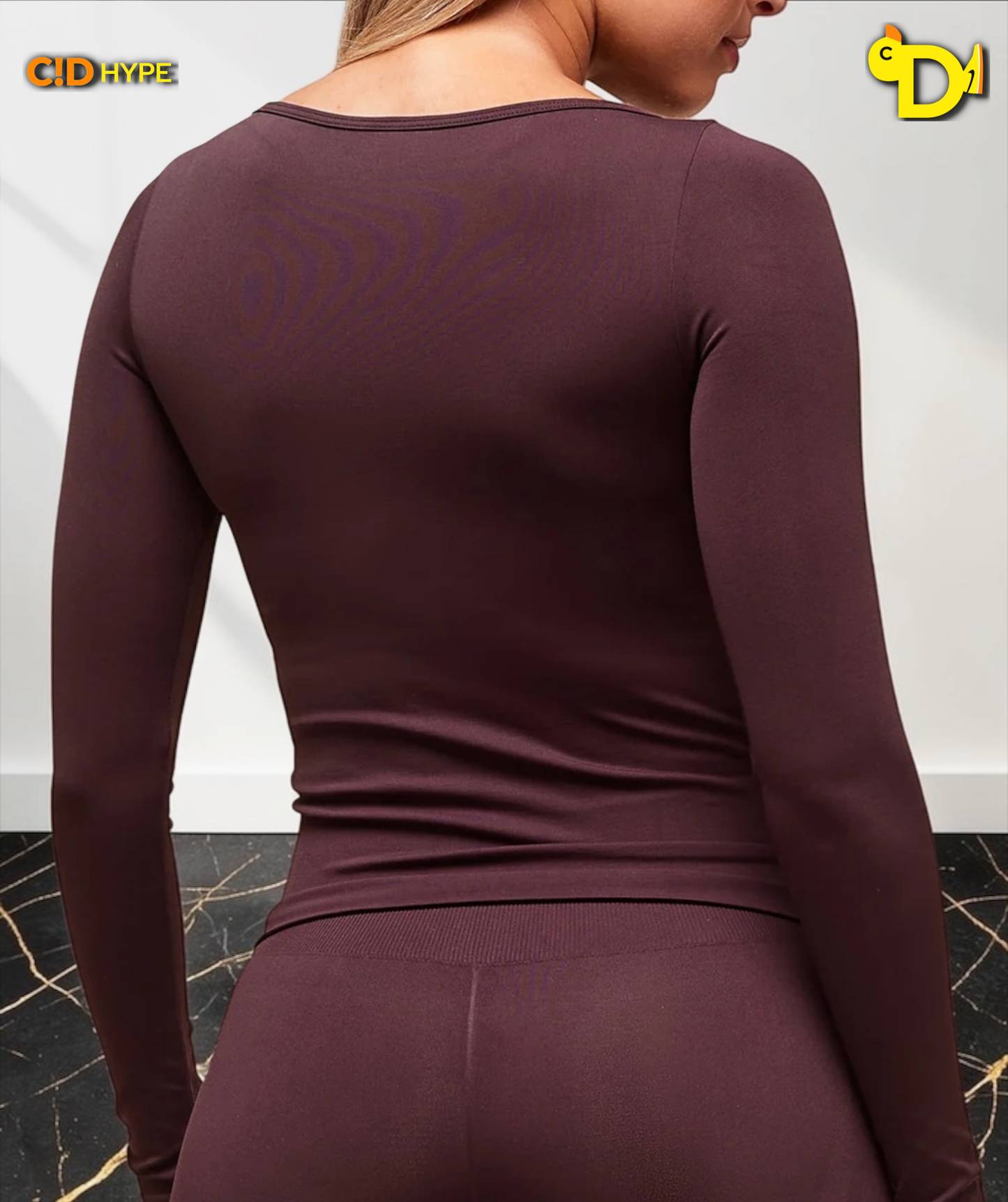 Everyday Seamless Wide Neck Long Sleeve Top "Cherry Purple"