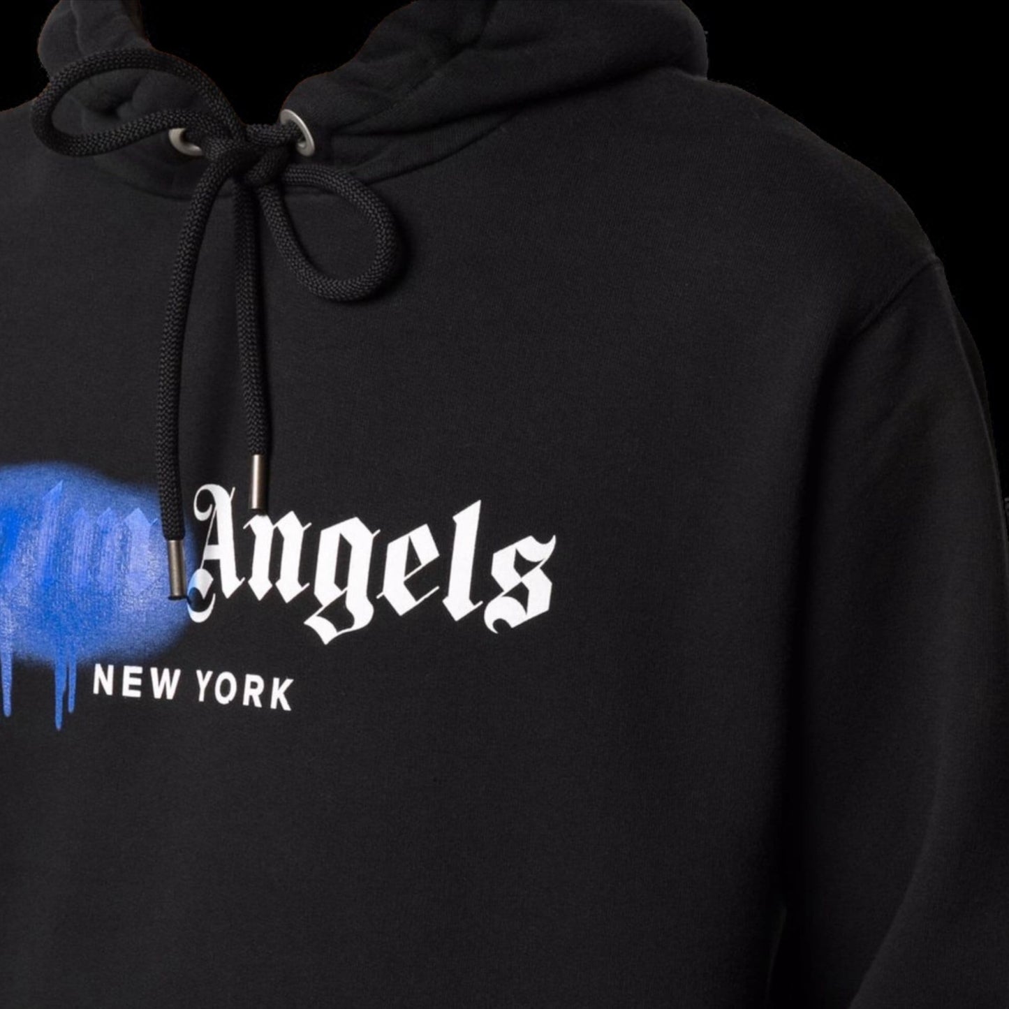 Palm Angels New York Sprayed Hoodie "Black/Blue"