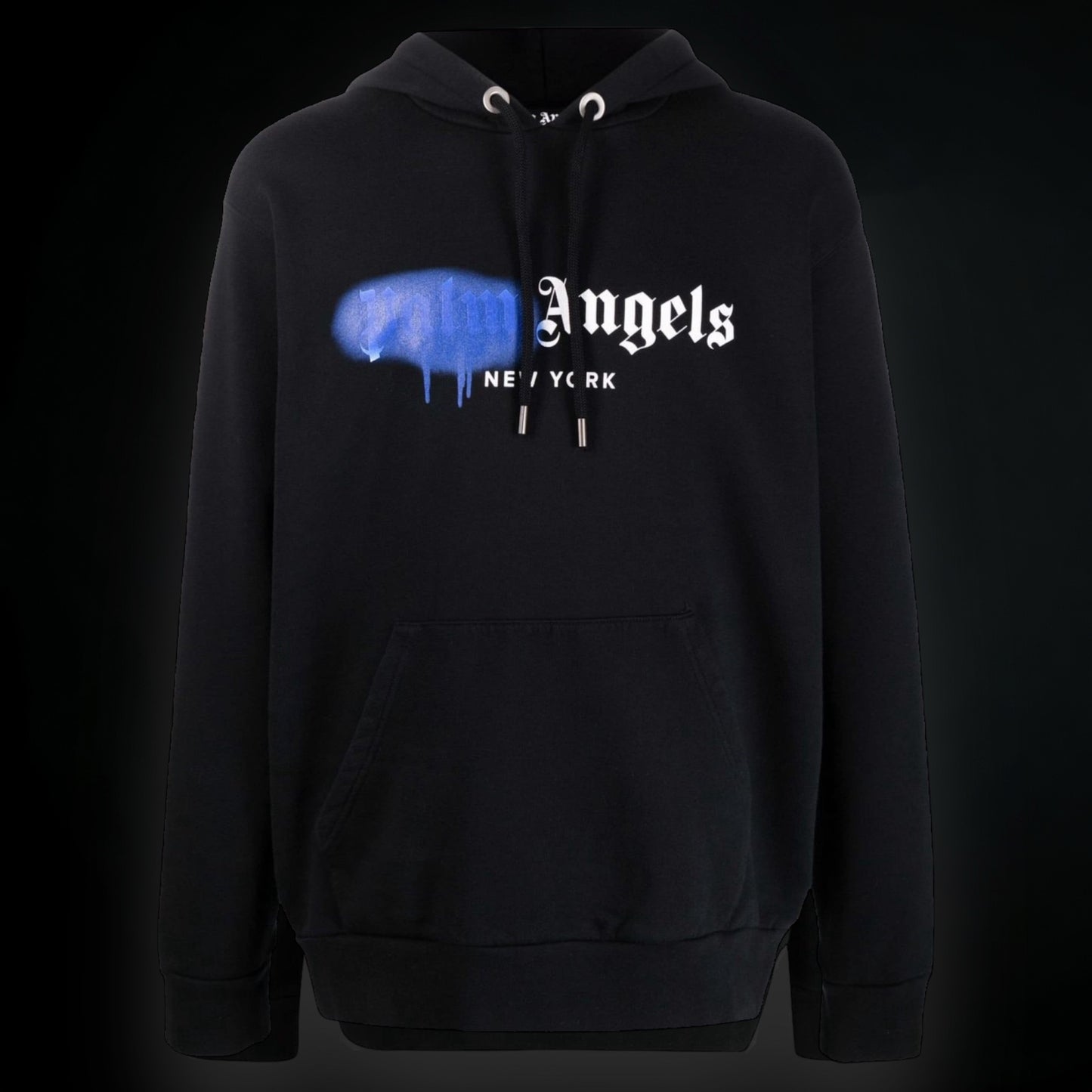 Palm Angels New York Sprayed Hoodie "Black/Blue"