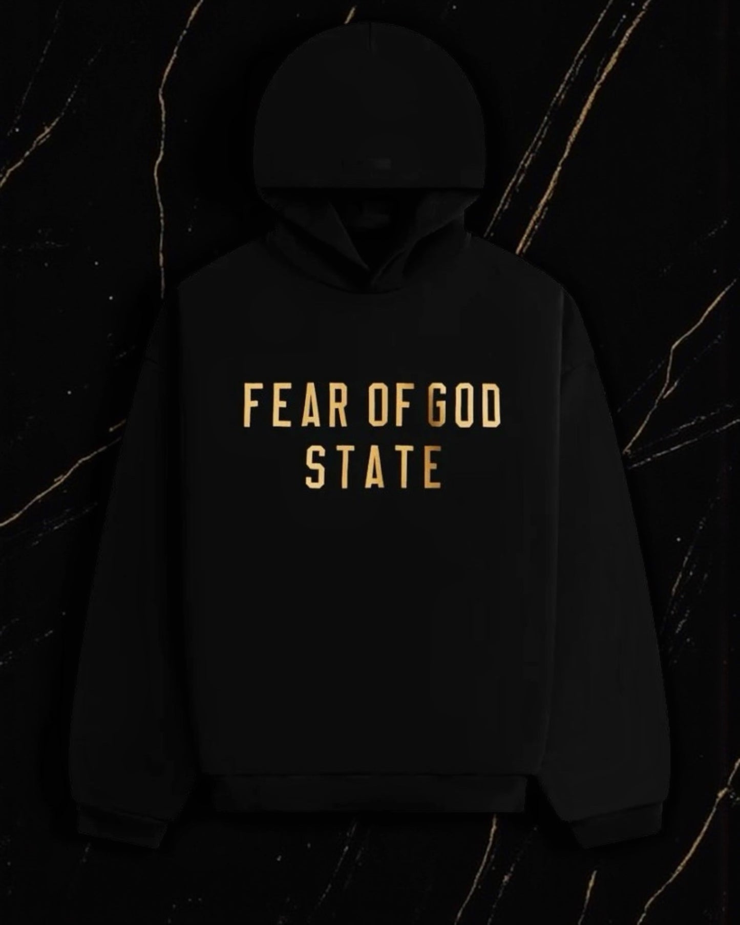 Fear Of God Essentials Fleece Hoodie "Black/Gold"
