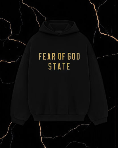 Fear Of God Essentials Fleece Hoodie "Black/Gold"