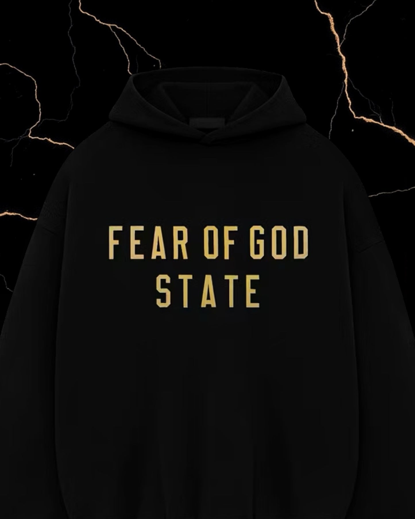 Fear Of God Essentials Fleece Hoodie "Black/Gold"