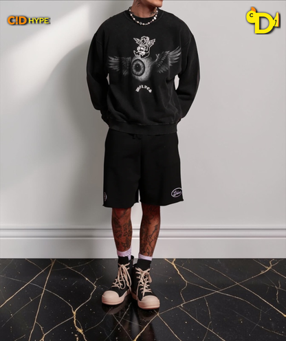 Flight Club London Crewneck in Black