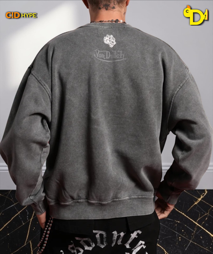 Flight Club London Crewneck in Wolf Gray