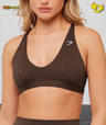 Flow Light Support Sports Bra "Archive Brown"