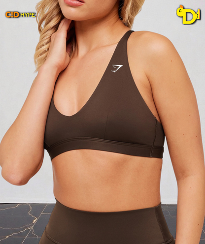 Flow Light Support Sports Bra "Archive Brown"