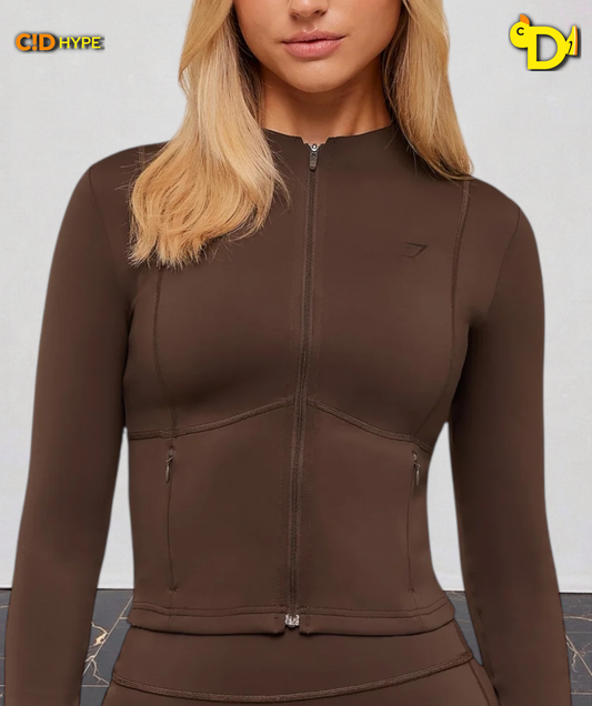 Flow Zip Up Jacket “Archive Brown”