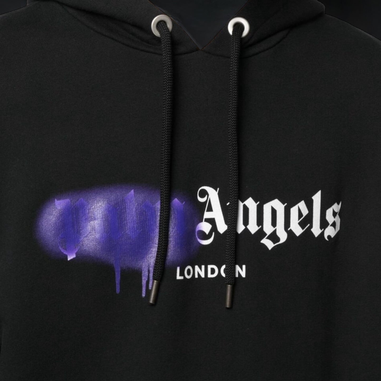 Palm Angels London Sprayed Hoodie "Black/Purple"