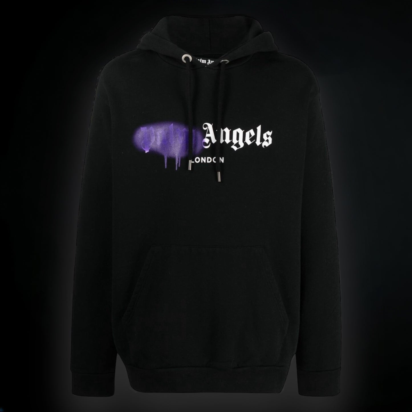 Palm Angels London Sprayed Hoodie "Black/Purple"