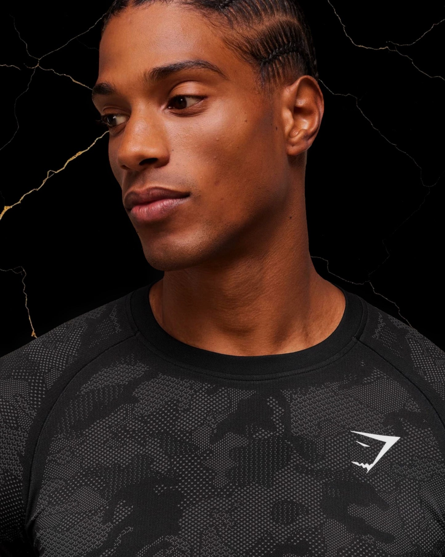 Gel Seamless Long Sleeve T-Shirt "Black/Charcoal Grey"