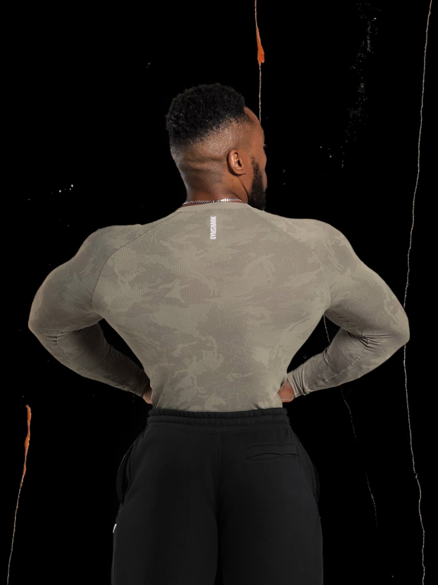Gel Seamless Long Sleeve T-Shirt "Linen Brown/Camo Brown"
