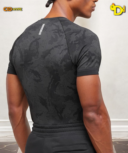 Geo Seamless T-Shirt "Black/Charcoal Grey"