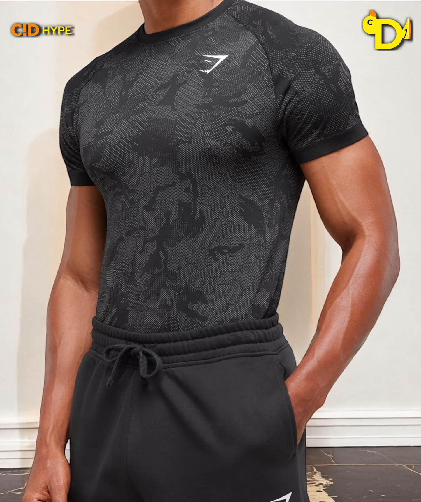 Geo Seamless T-Shirt "Black/Charcoal Grey"