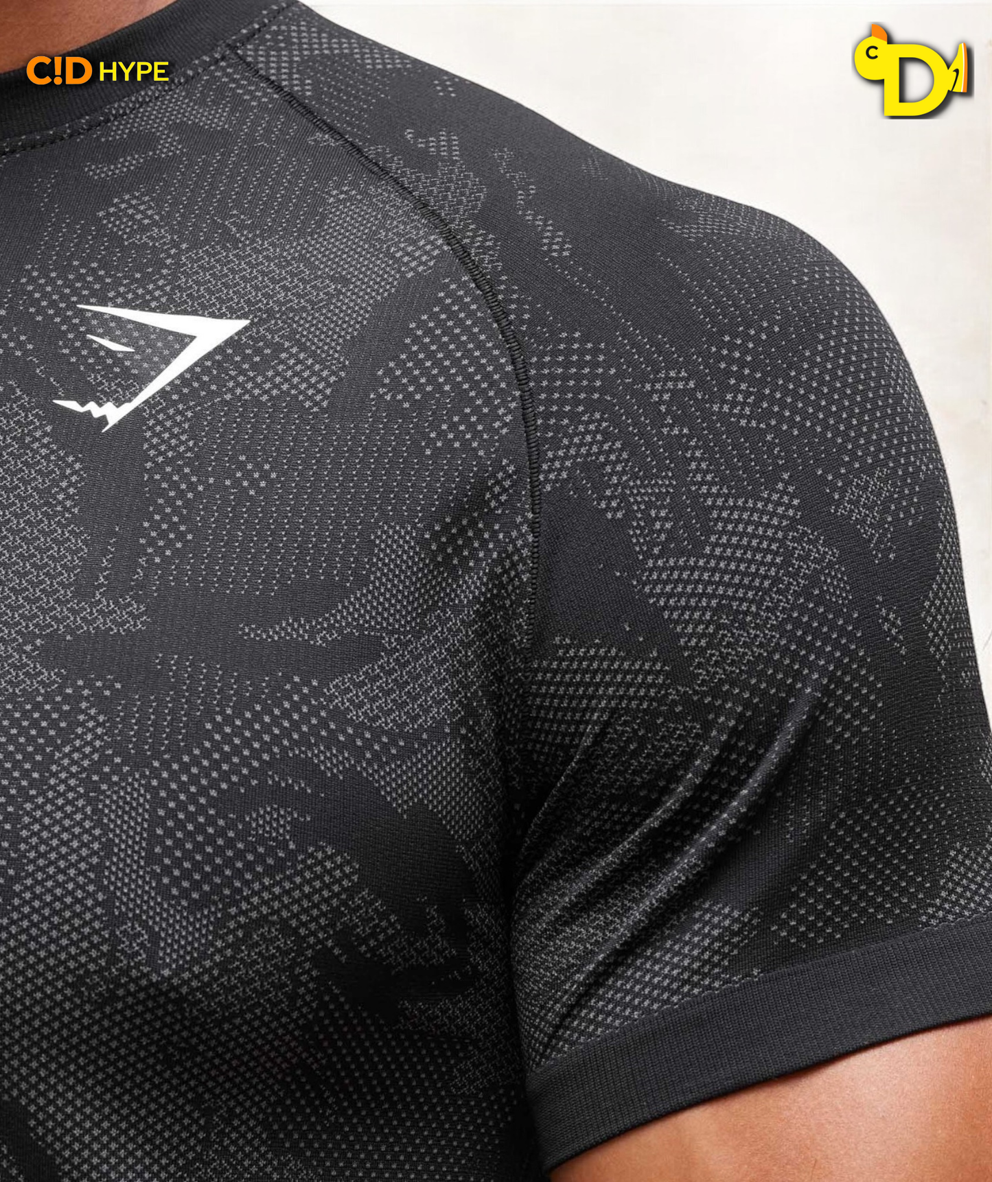 Geo Seamless T-Shirt "Black/Charcoal Grey"