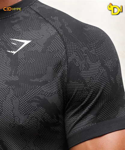 Geo Seamless T-Shirt "Black/Charcoal Grey"