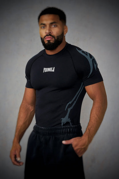 4067- Gothic Compression Tees - Black/grey