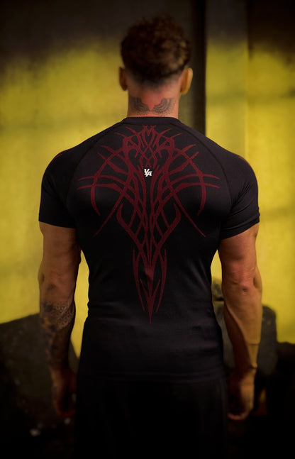 4067 - Gothic Compression Tees - Black/red