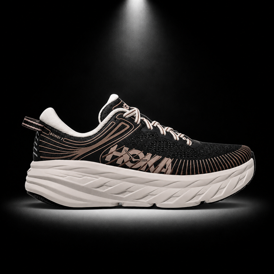 Hoka Bondi 7 "Black Rose Cream"