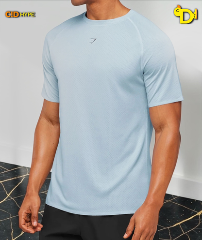 Hybrid Engineered Jacquard T-Shirt "Chilled Blue"