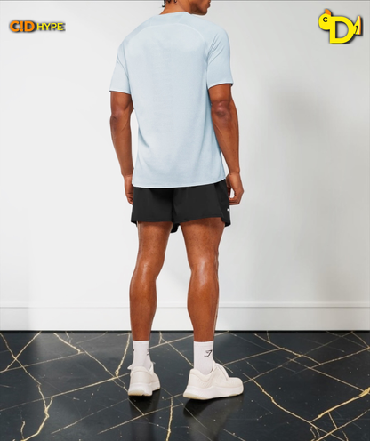 Hybrid Engineered Jacquard T-Shirt "Chilled Blue"