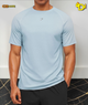 Hybrid Engineered Jacquard T-Shirt "Chilled Blue"