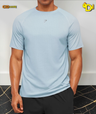 Hybrid Engineered Jacquard T-Shirt "Chilled Blue"