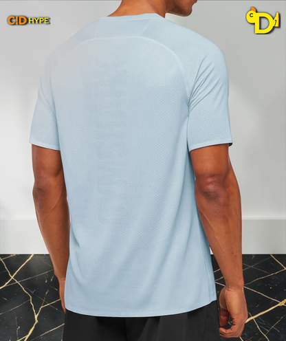 Hybrid Engineered Jacquard T-Shirt "Chilled Blue"