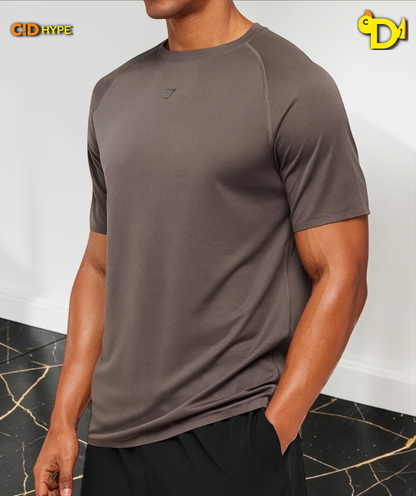 Hybrid Engineered Jacquard T-Shirt "Cool Brown"