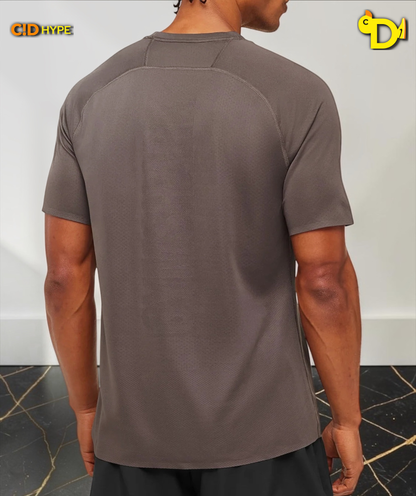 Hybrid Engineered Jacquard T-Shirt "Cool Brown"